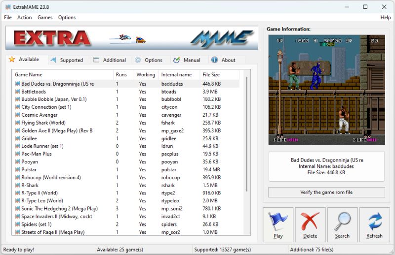 ExtraMAME screenshot