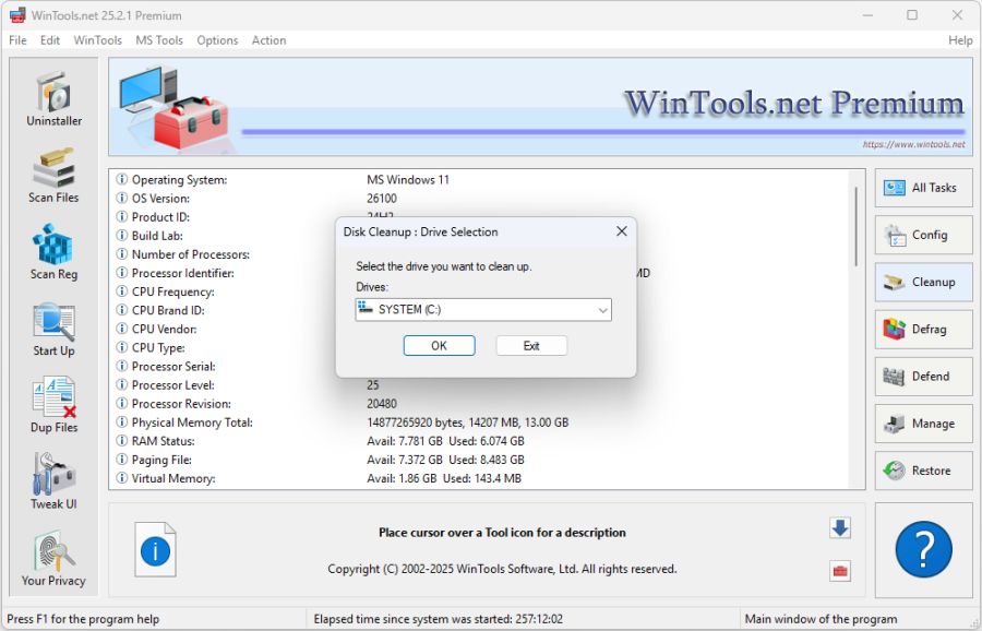 WinTools.net Disk Cleanup