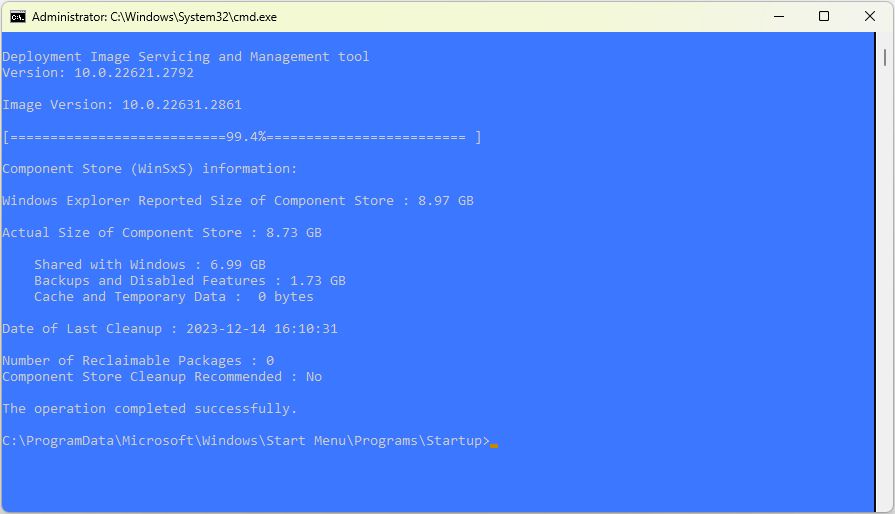 WinTools.net WinSxS Result